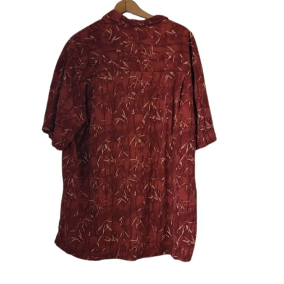 Solitude Men's Size XXL Washable Silk Button Down Short Sleeve Shirt - Picture 6 of 9